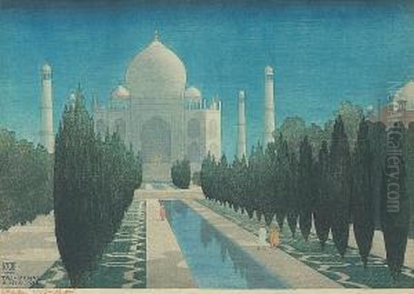 Taj Mahal, Agra Oil Painting by Charles William Bartlett