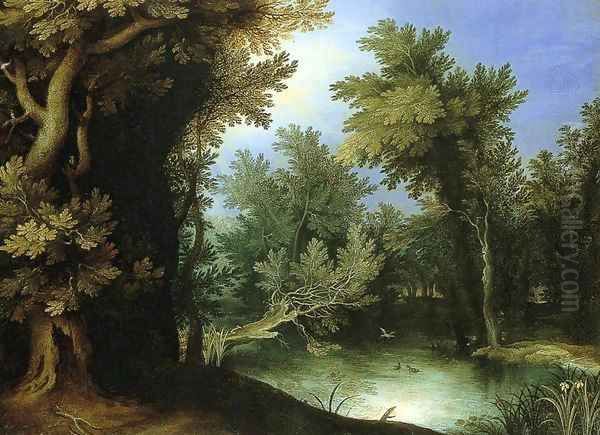 Landscape with a Marsh Oil Painting by Paul Bril