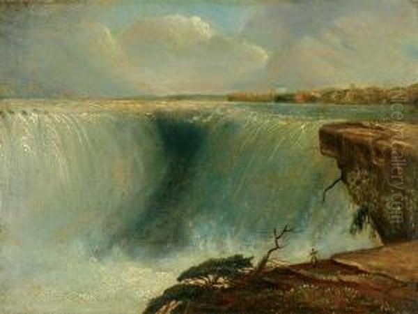 Niagara Falls Near Clifton House Oil Painting by William H. Bartlett