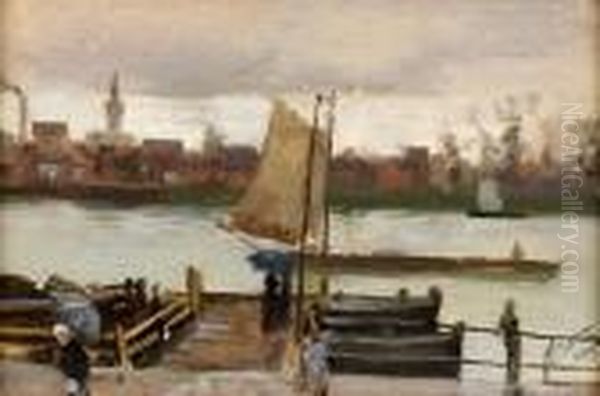 Cologne Oil Painting by William Henry Bartlett