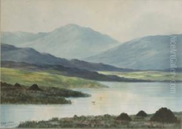 Glengariff Inn; Castle Howard, Vale Of Avoca; The Head Of The Devil's Glen Oil Painting by William Henry Bartlett