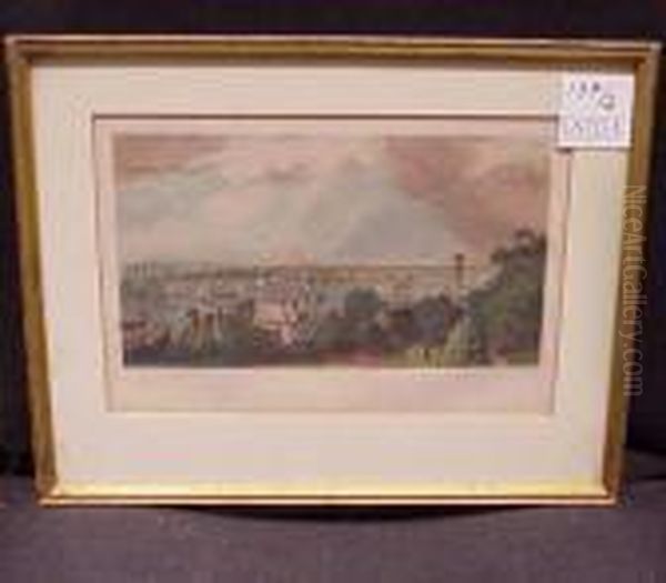 View Of New York, From Weehawken Oil Painting by William Henry Bartlett