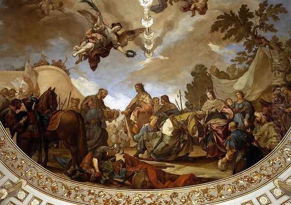 Ceiling fresco (detail) 2 Oil Painting by Francisco Bayeu Y Subias