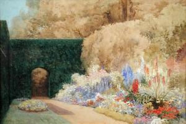 Summer Borders In An Irish Garden by Mary Georgina Barton