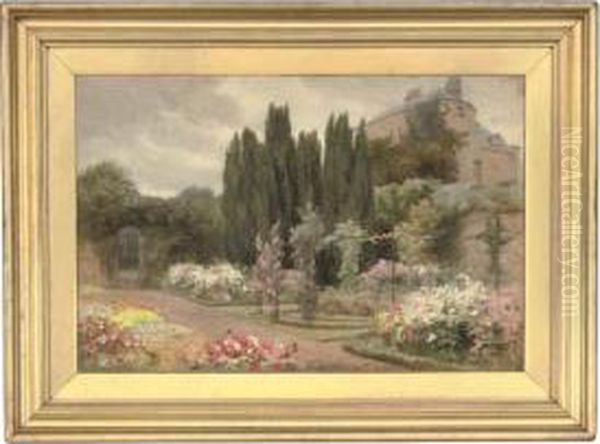 The Flower Garden Oil Painting by Mary Georgina Barton