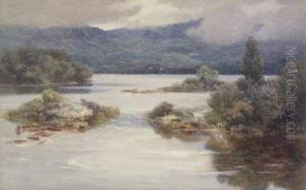 A Wet Day On Lough Eske, Co. Donegal Oil Painting by Mary Georgina Barton