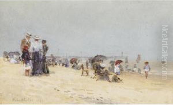 On The Yarmouth Sands Oil Painting by Rose Barton