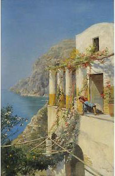 Isola Di Capri Oil Painting by Pietro Barucci