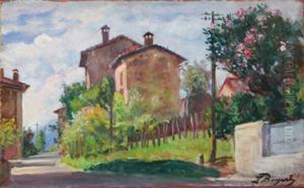 Paesaggio Con Case Oil Painting by Licinio Barzanti