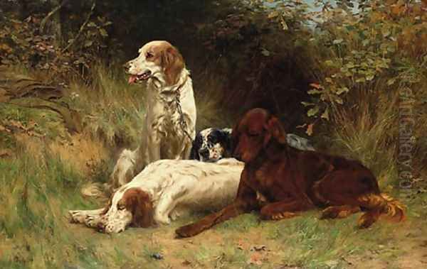 Waiting for the guns 1894 Oil Painting by Thomas Blinks