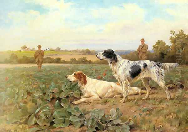 In The Field, Shooting Oil Painting by Thomas Blinks