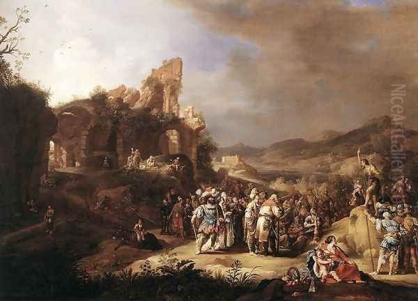 The Preaching of St John the Baptist 1634 Oil Painting by Bartholomeus Breenbergh