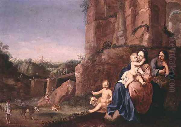 The Flight into Egypt Oil Painting by Bartholomeus Breenbergh