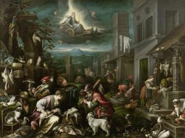 Allegory Of Air Oil Painting by Jacopo Bassano (Jacopo da Ponte)