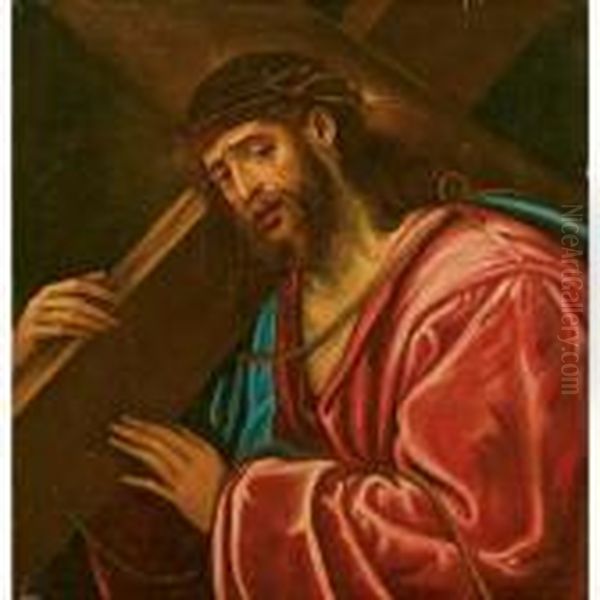 Cristo Portacroce Oil Painting by Jacopo Bassano (Jacopo da Ponte)