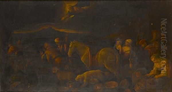 The Departure For Canaan Oil Painting by Jacopo Bassano (Jacopo da Ponte)