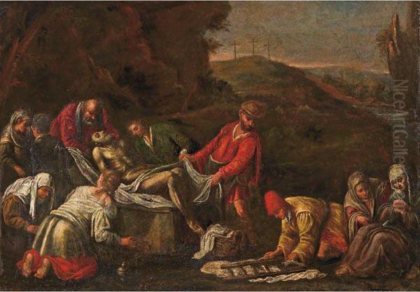 Deposizione Nel Sepolcro Oil Painting by Jacopo Bassano (Jacopo da Ponte)