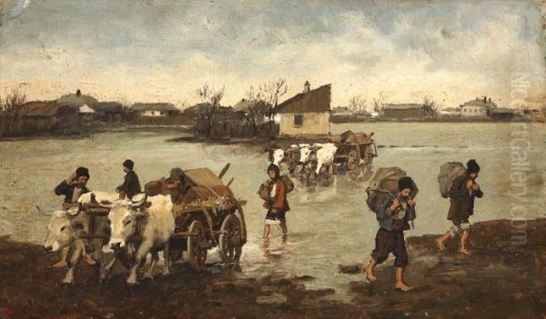 The Flood Oil Painting by Ludovic Bassarab