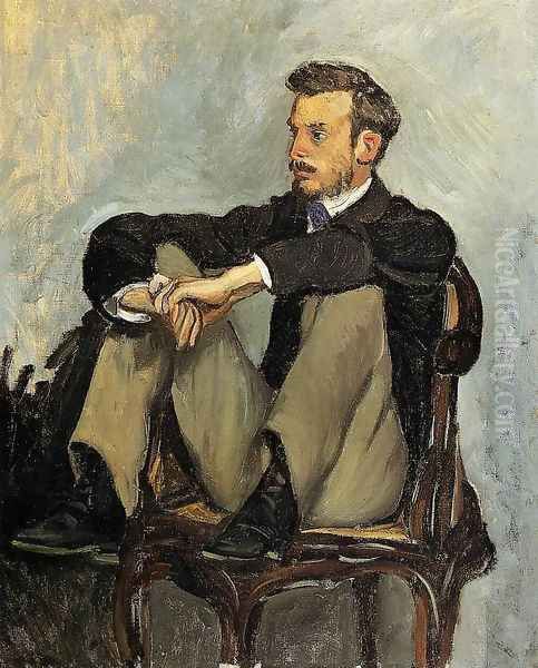 Portrait of Renoir Oil Painting by Jean Frederic Bazille