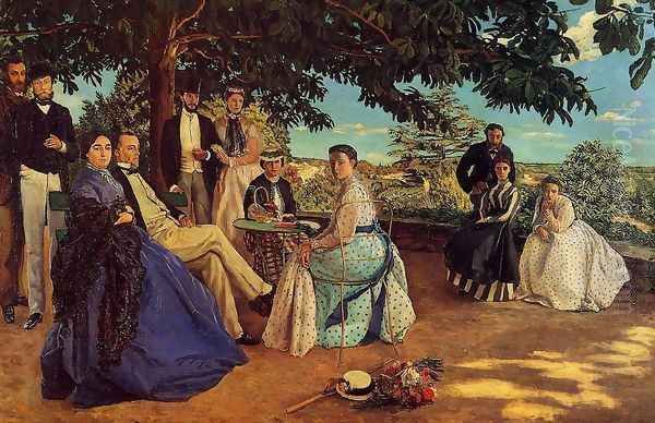 The Family Gathering Oil Painting by Jean Frederic Bazille