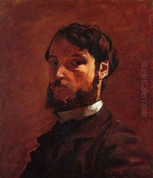 Portrait of a Man Oil Painting by Jean Frederic Bazille