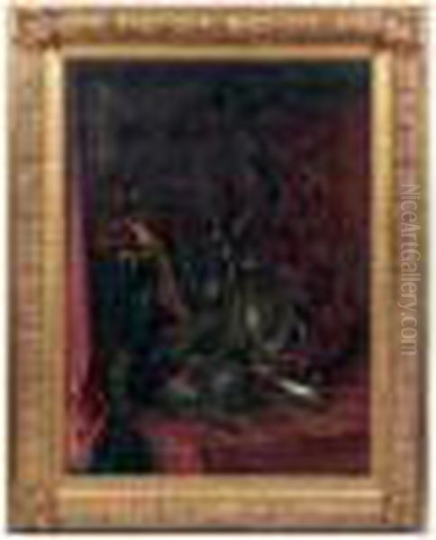 Interieur Orientalisant Au Trophee D'armes Oil Painting by Jean, Dit Tancrede Bastet