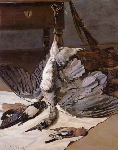 Still Life with Heron Oil Painting by Jean Frederic Bazille