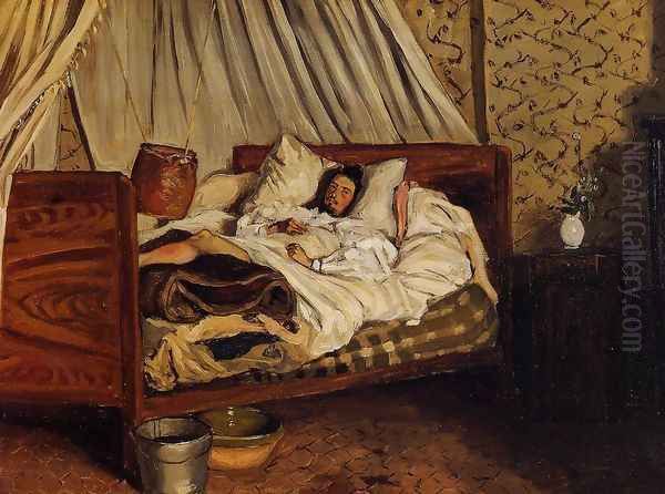 The Improvised Field Hospital Oil Painting by Jean Frederic Bazille