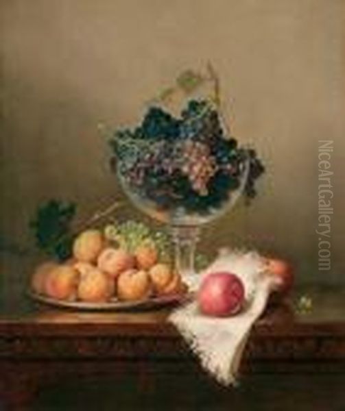 Still Life With Fruit & Compote Oil Painting by Frederick Stone Batcheller