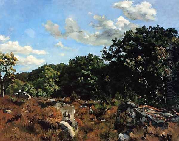 Landscape at Chailly Oil Painting by Jean Frederic Bazille