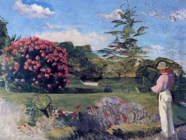 The Little Gardener Oil Painting by Jean Frederic Bazille