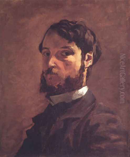 Self-Portrait Oil Painting by Jean Frederic Bazille