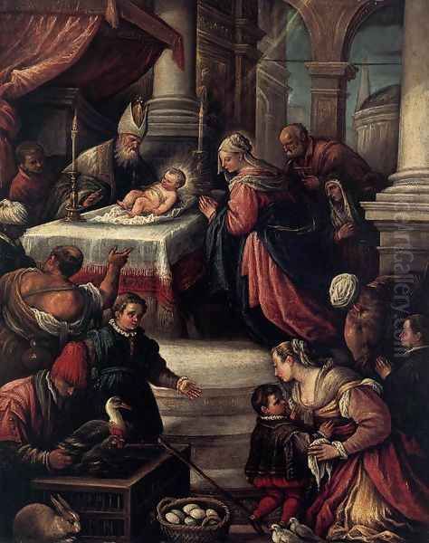 The Presentation of Christ in the Temple Oil Painting by Francesco, II Bassano