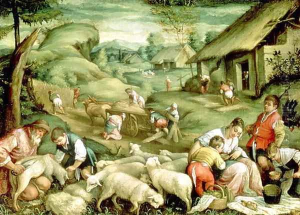 Summer 1570-80 Oil Painting by Francesco, II Bassano