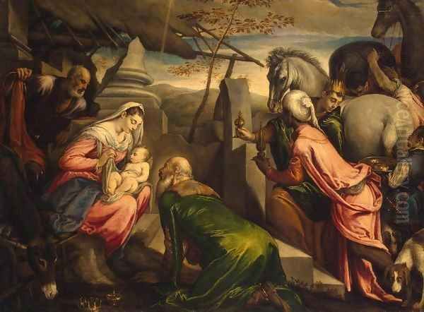 Adoration of the Magi 2 Oil Painting by Francesco, II Bassano