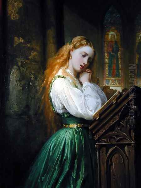 Margaritte in the Cathedral Oil Painting by Thomas Jones Barker