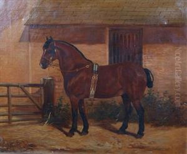 Chestnut Horse Oil Painting by Arthur Batt