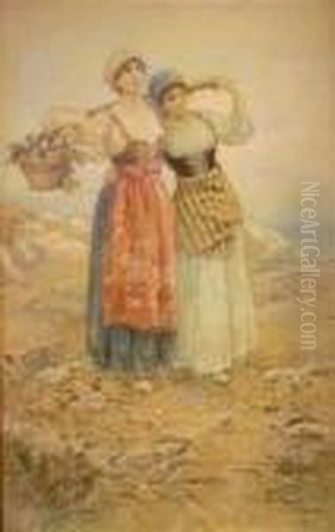 The Grape Pickers Oil Painting by Alessandro Battaglia