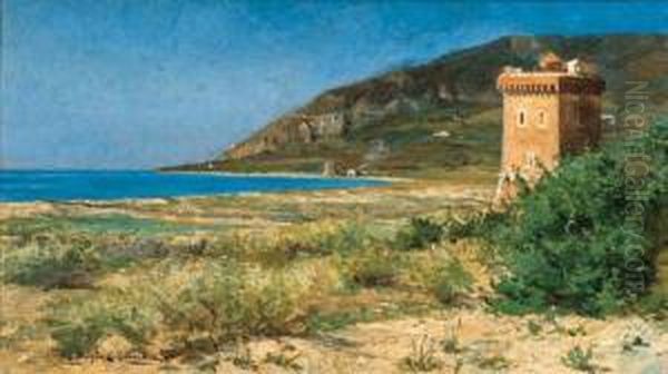 Paesaggio Di Terracina Oil Painting by Alessandro Battaglia