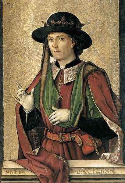 Ezekiel c. 1500 Oil Painting by Pedro Berruguette