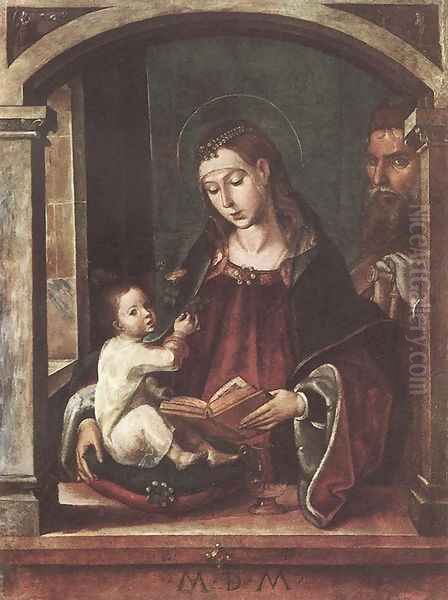 Holy Family 1500 Oil Painting by Pedro Berruguette