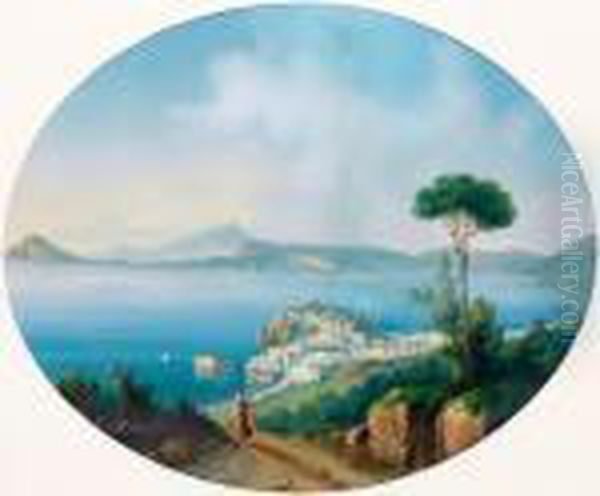 Veduta Dei Dintorni Di Napoli Oil Painting by Giovanni Battista