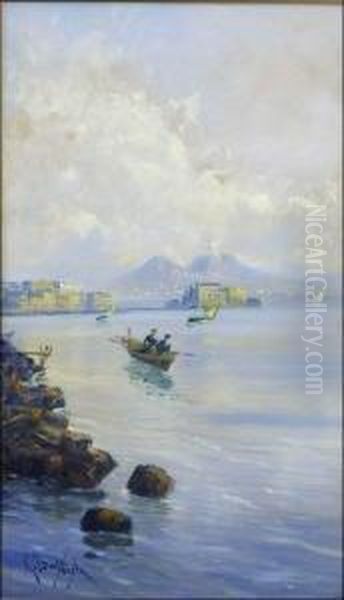 The Bay Of Naples Oil Painting by Giovanni Battista