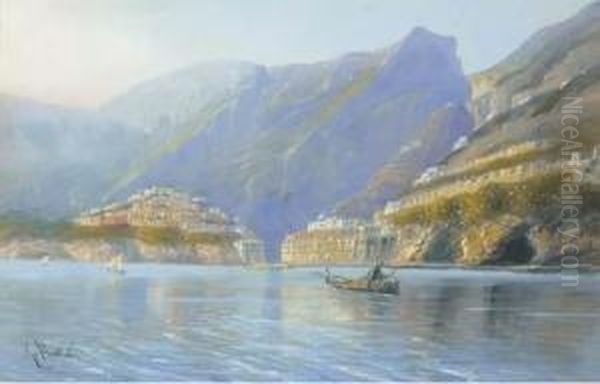 On The Amalfi Coast Oil Painting by Giovanni Battista