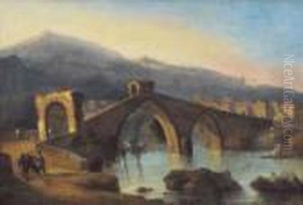 Il Ponte Del Diavolo Oil Painting by Giovanni Battista