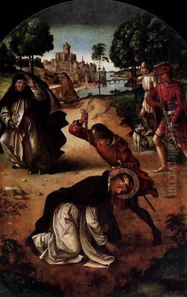 The Death of Saint Peter Martyr Oil Painting by Pedro Berruguette