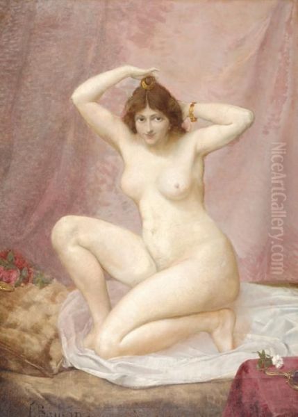 Female Nude Oil Painting by Eugene Baudin