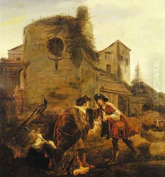 The Meeting of Jacob and Laban Oil Painting by Gerrit Claesz Bleker