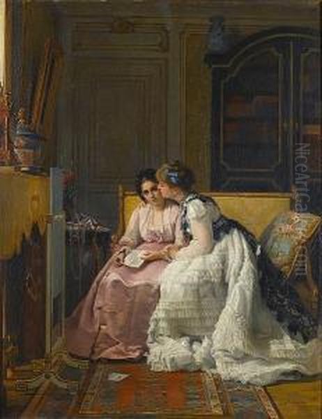 The Love Letter Oil Painting by Charles Baugniet