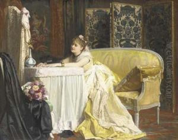 After The Ball Oil Painting by Charles Baugniet